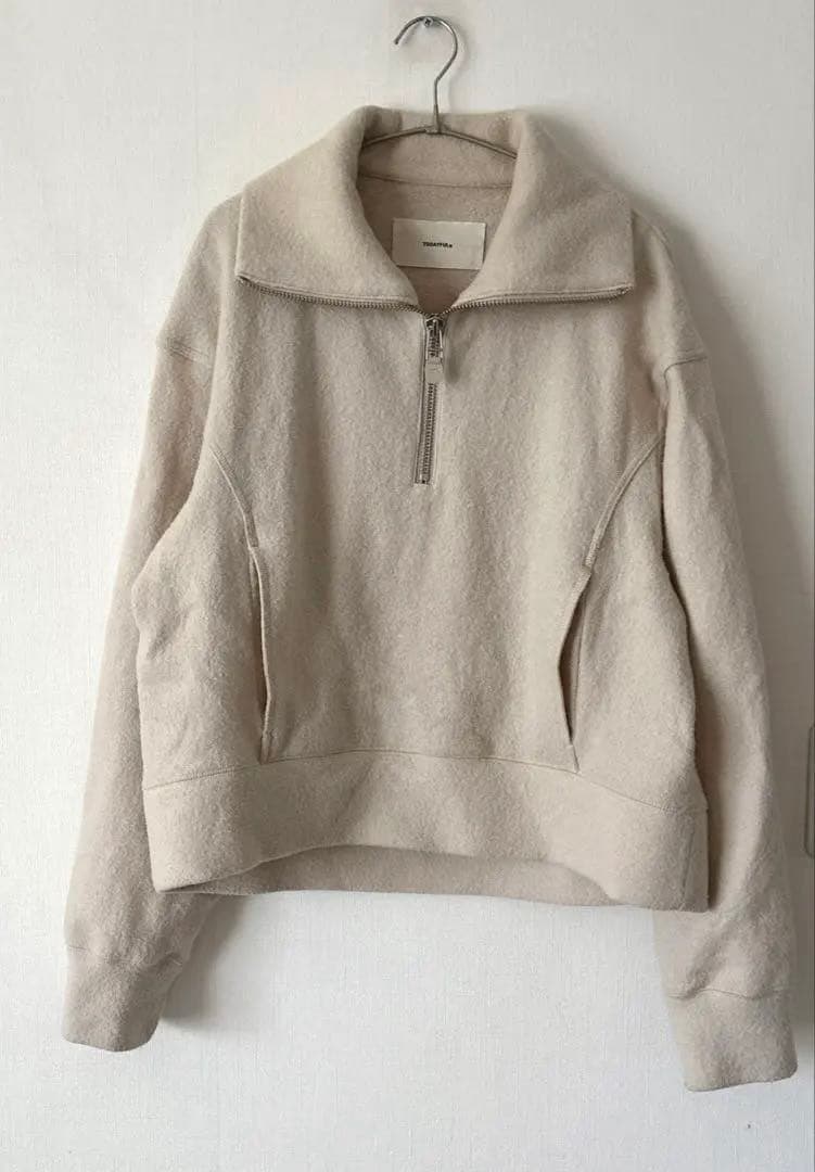 TODAYFUL ハーフジップウールプルオーバー IVR Halfzip