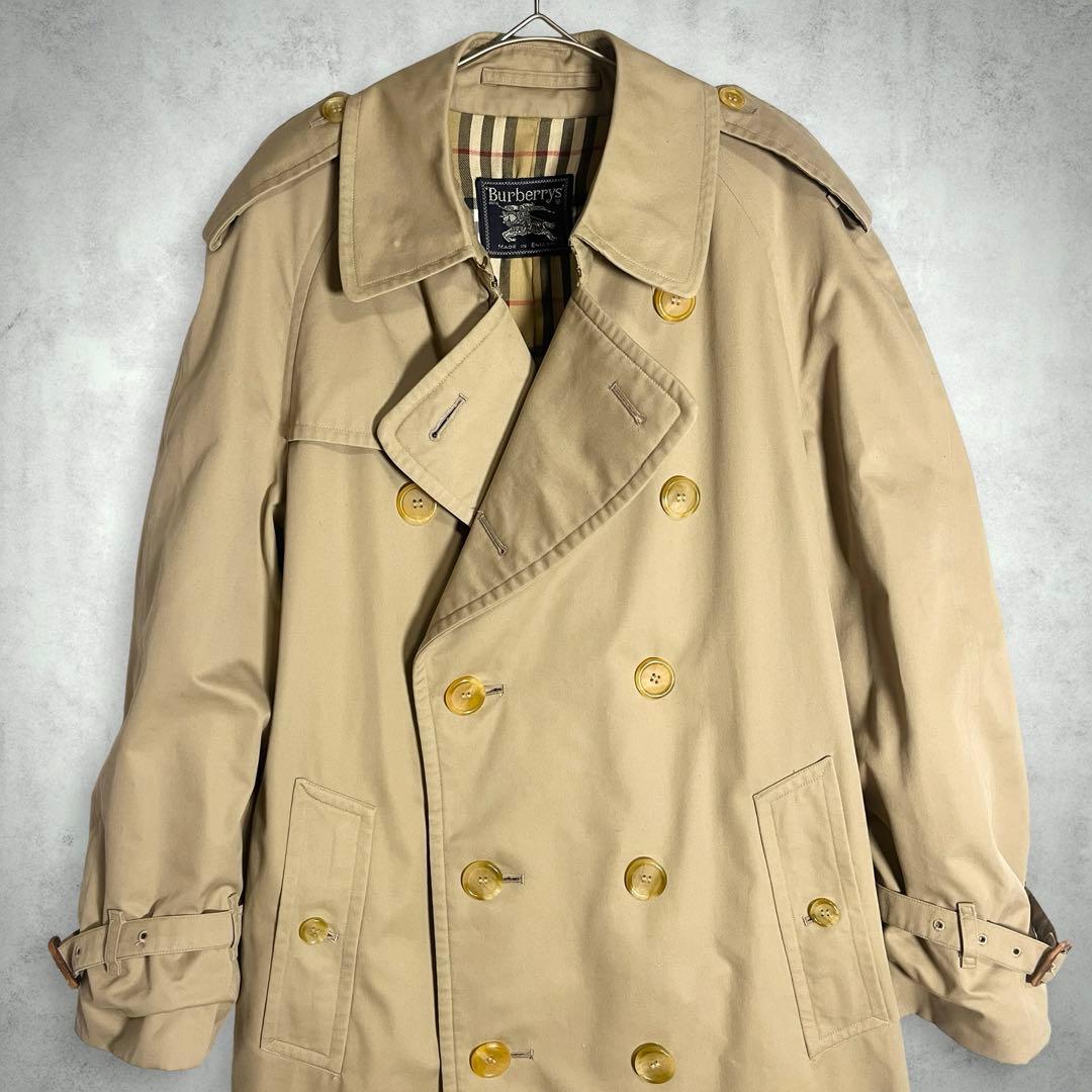 ちひひ♪Burberrys 英国製 トレンチコート ベルト付 ノバチェック