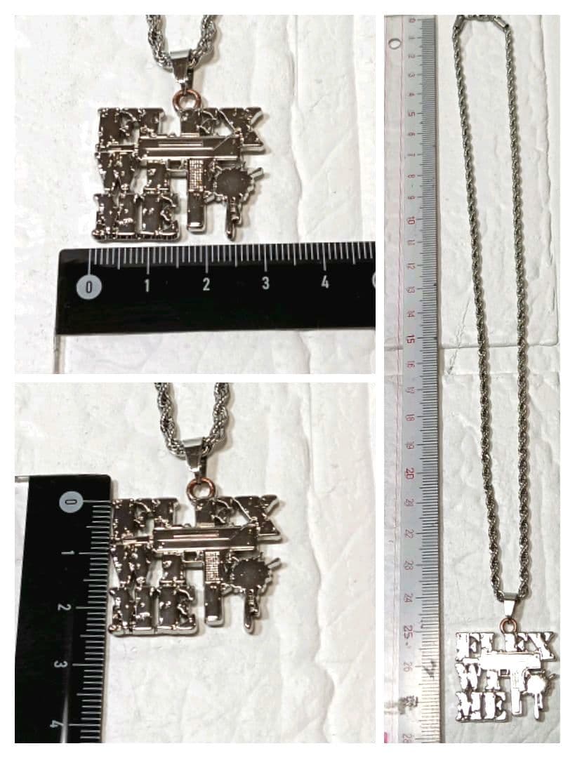 2114【即完売品】flexwitme ロゴ ネックレス シルバー 喜平