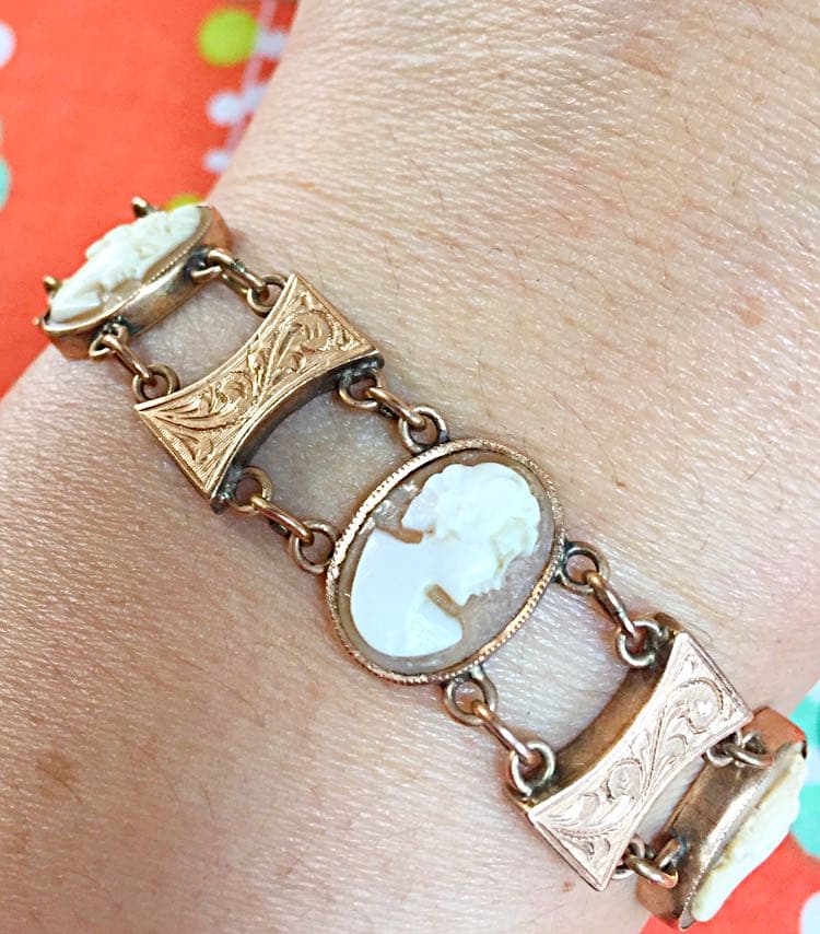 14K イタリア製 カメオブレスレット