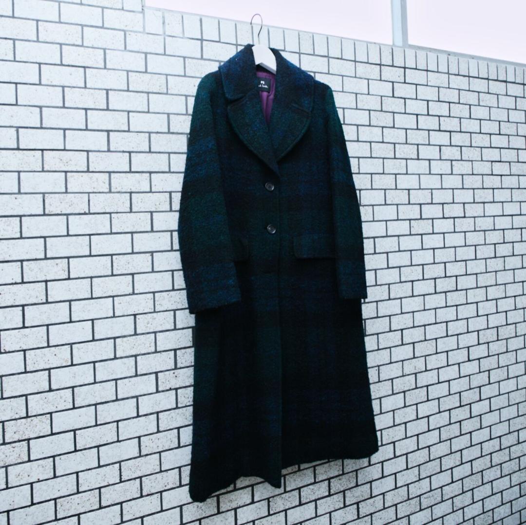 PS Paul Smith ウール混紡 シングルチェスターコート 38