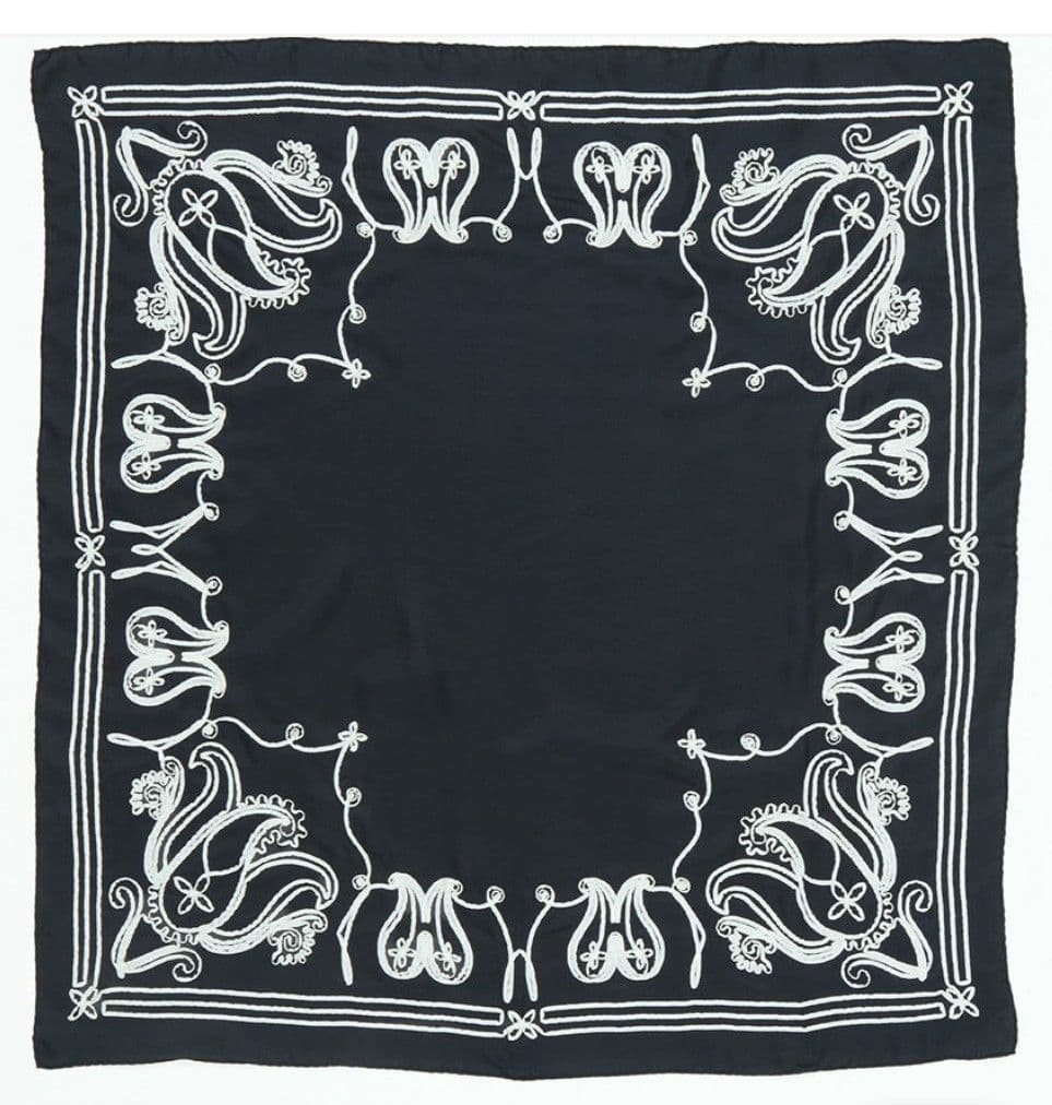 ネイビー×白　マルティニーク　スカーフ