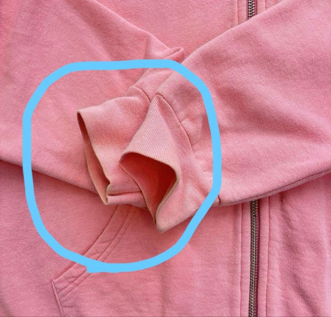 Supreme ピンク フード付きパーカー M 値下げ❌