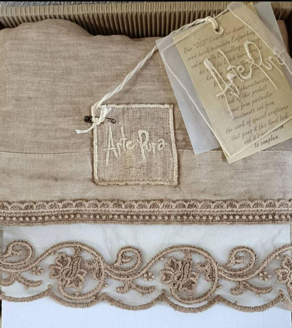 新品Arte Puraリネンカバーダブル クイーン キング フラットシーツ