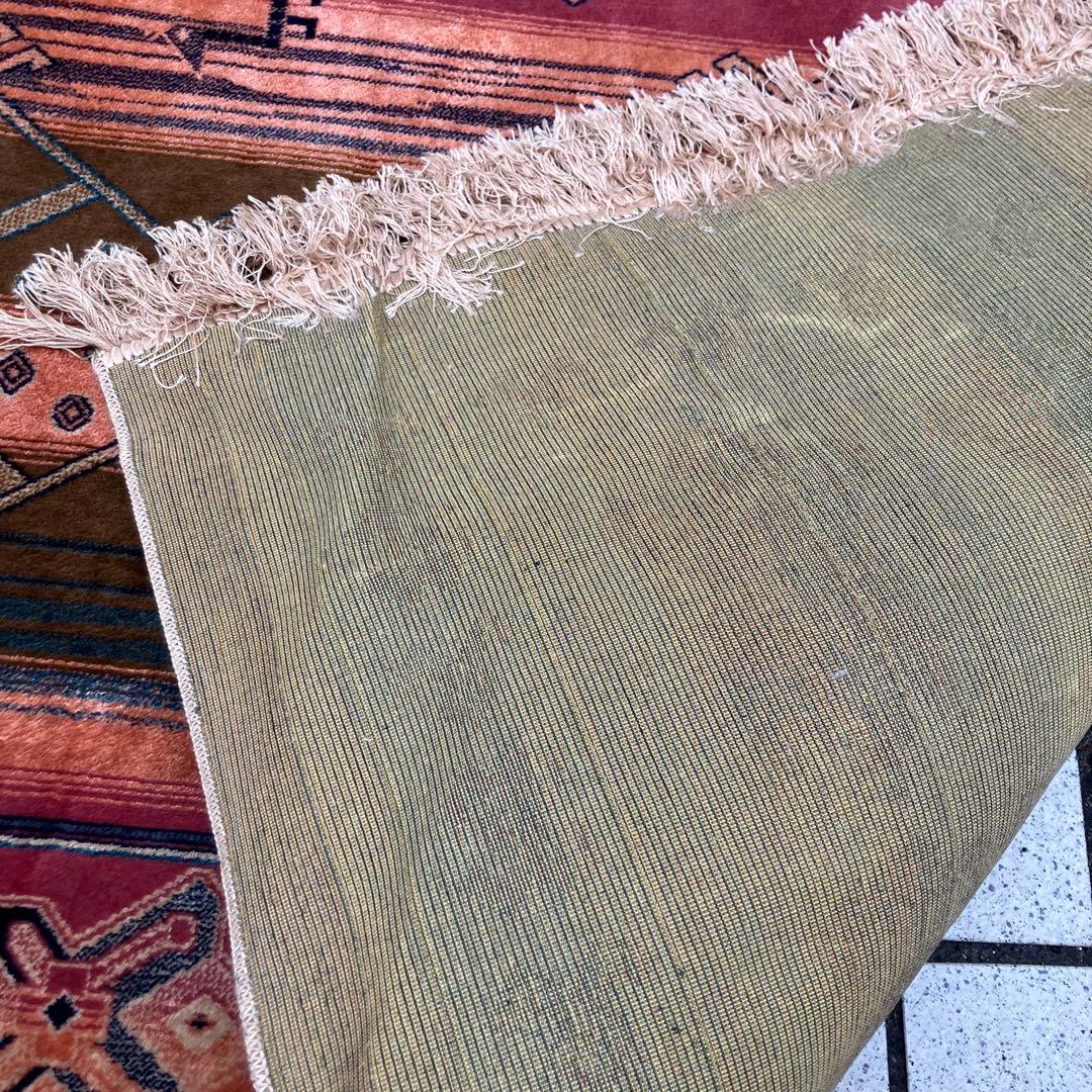 ヴィンテージ メキシカンラグ ネイティブ柄 民族柄 ペルシャ絨毯 大型絨毯