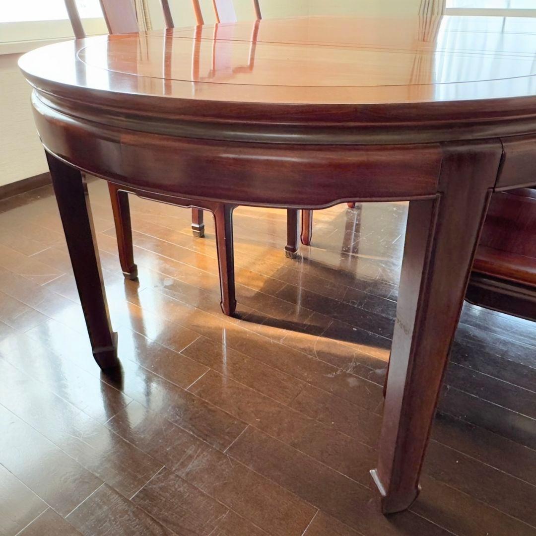 中国 高級花梨無垢材 エクステンションテーブル ※椅子は別売り