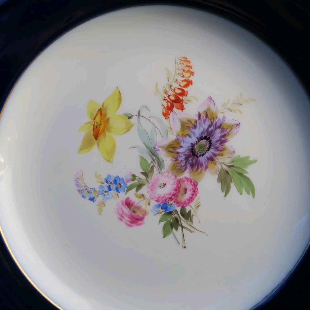 【コレクター必見】マイセンのコバルトブルー皿