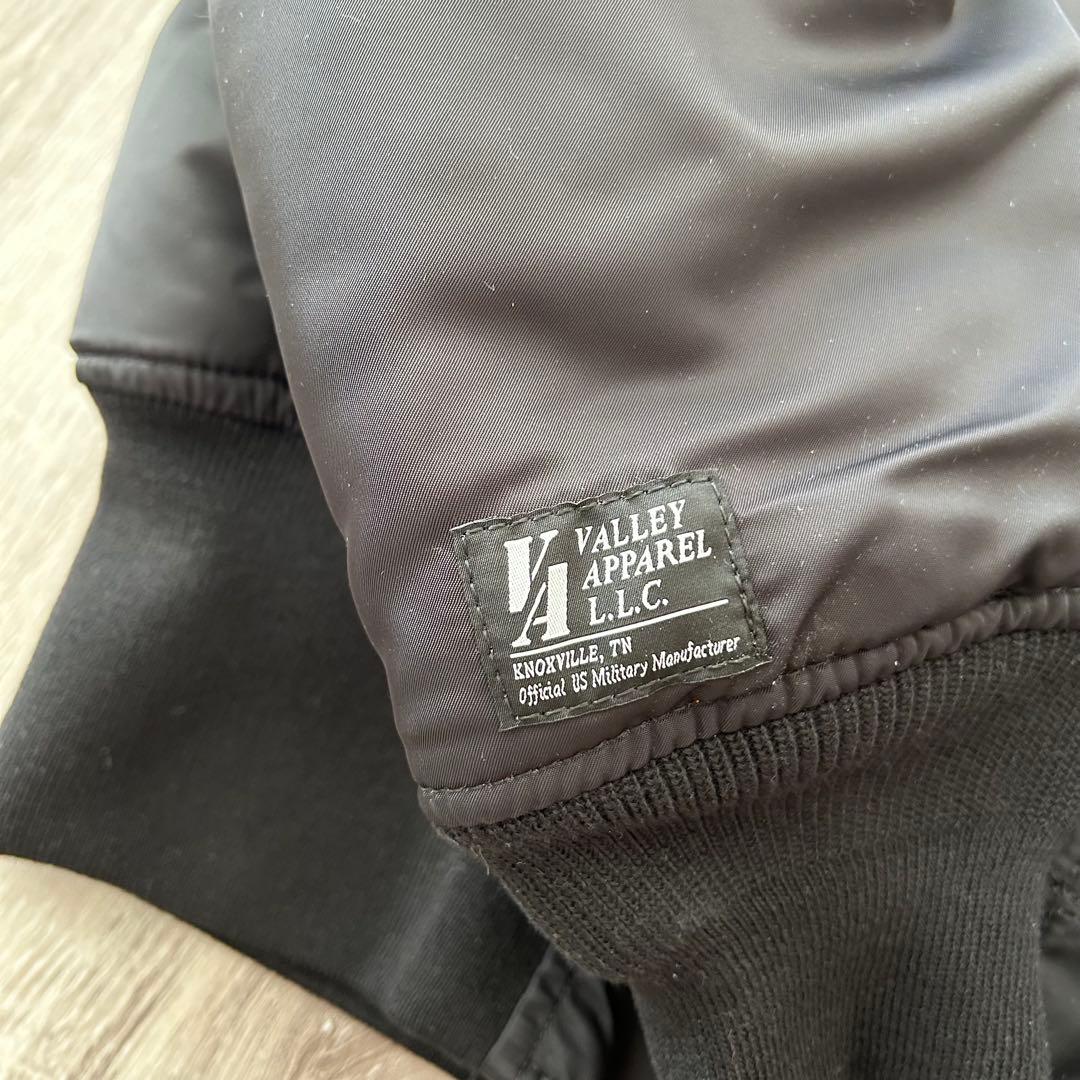 【美品】アメリカ製 VALLEY APPAREL リバーシブル MA1 黒 L