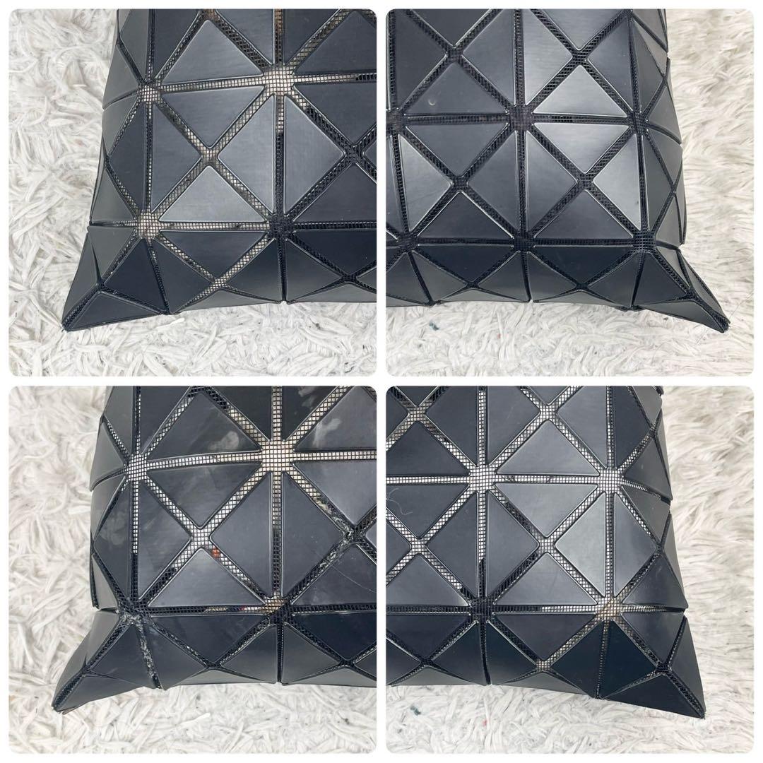 A4可 美品 バオバオイッセイミヤケ レザー トートバッグ ロゴ型押し ブラック