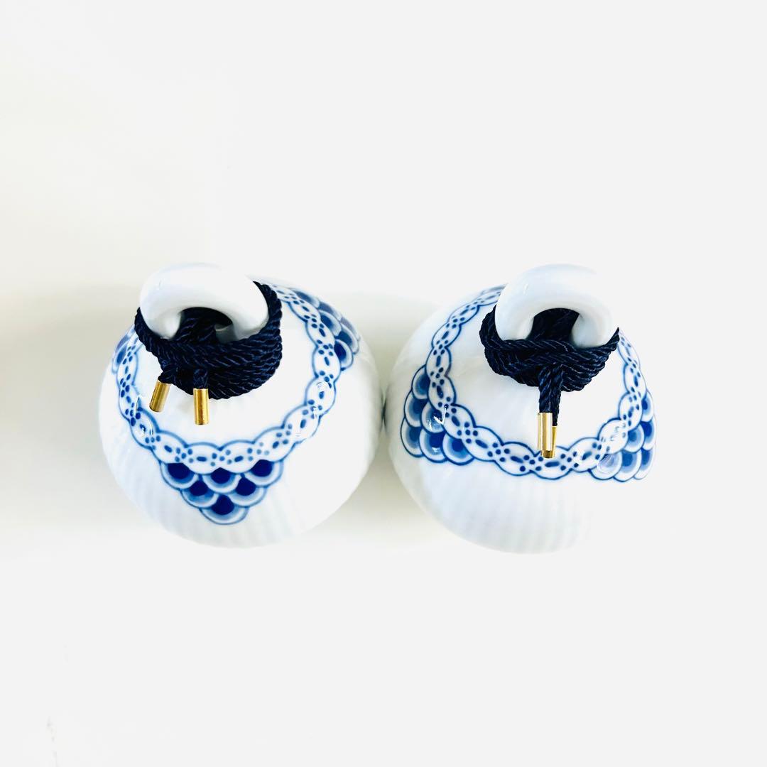 新品ロイヤルコペンハーゲン オーナメント プリンセス 2点 ブルーフルーテッド