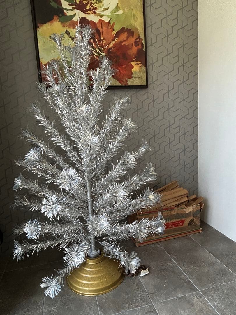 希少　美品　1950-60年代製　PomPomアルミクリスマスツリー　6フィート