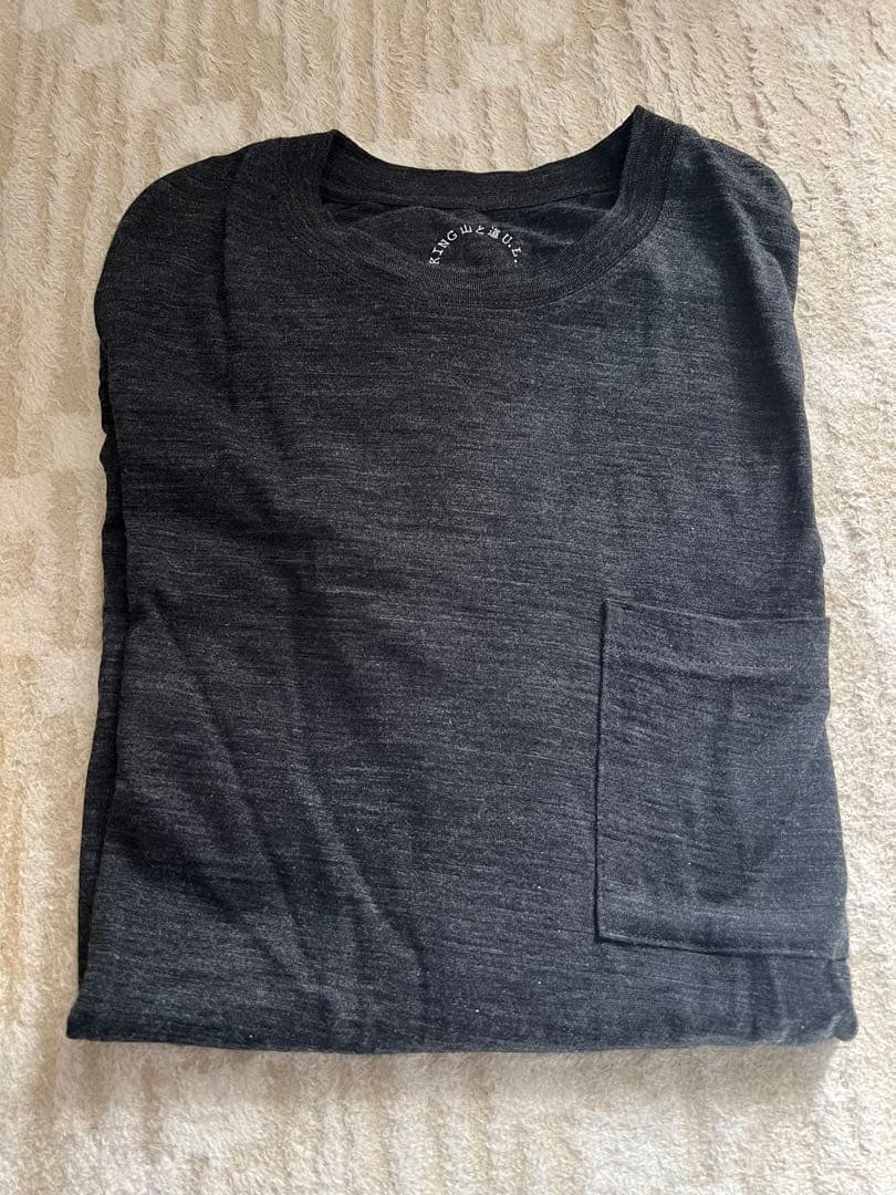 山と道　100% Light Merino Pocket T-shirt L