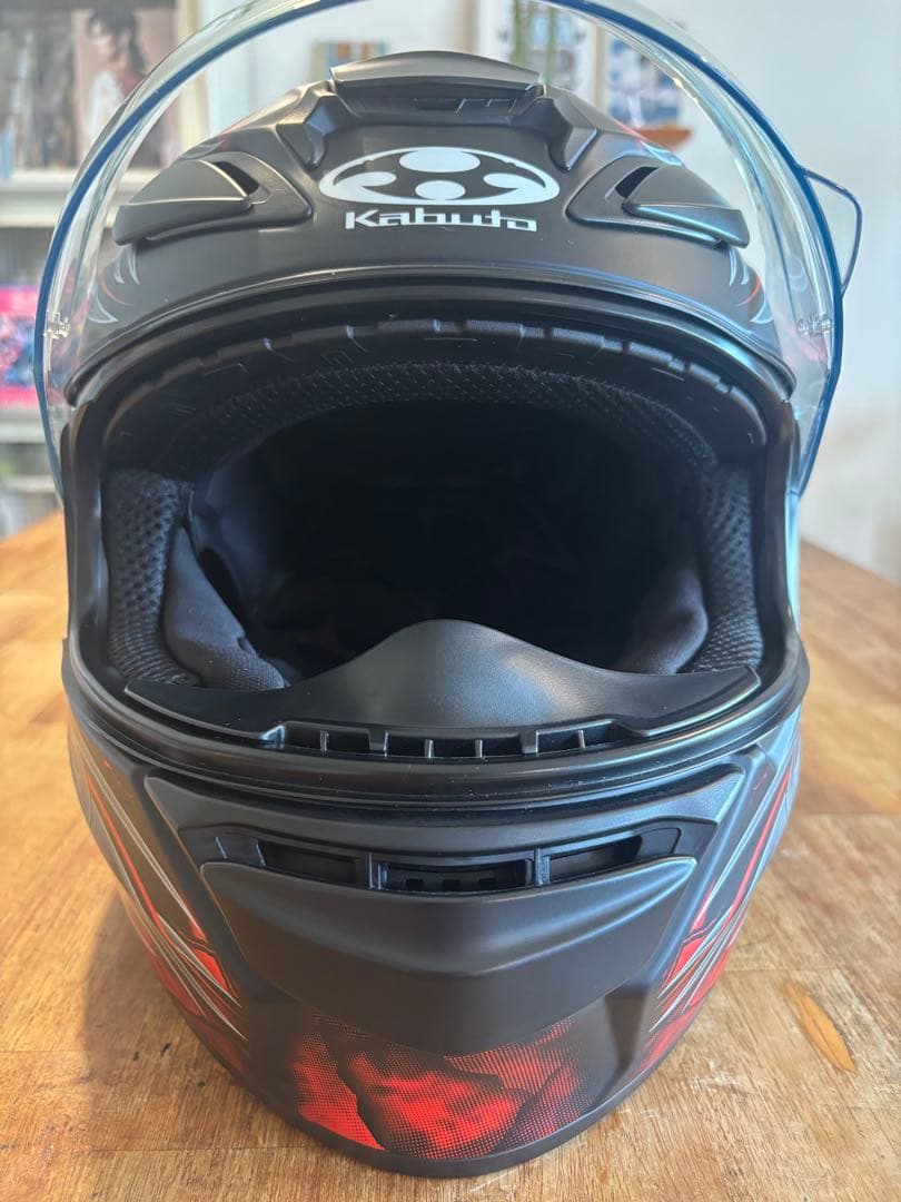 カブト　SHUMA FLAME　フラットブラックレッド　Mサイズ　kabuto