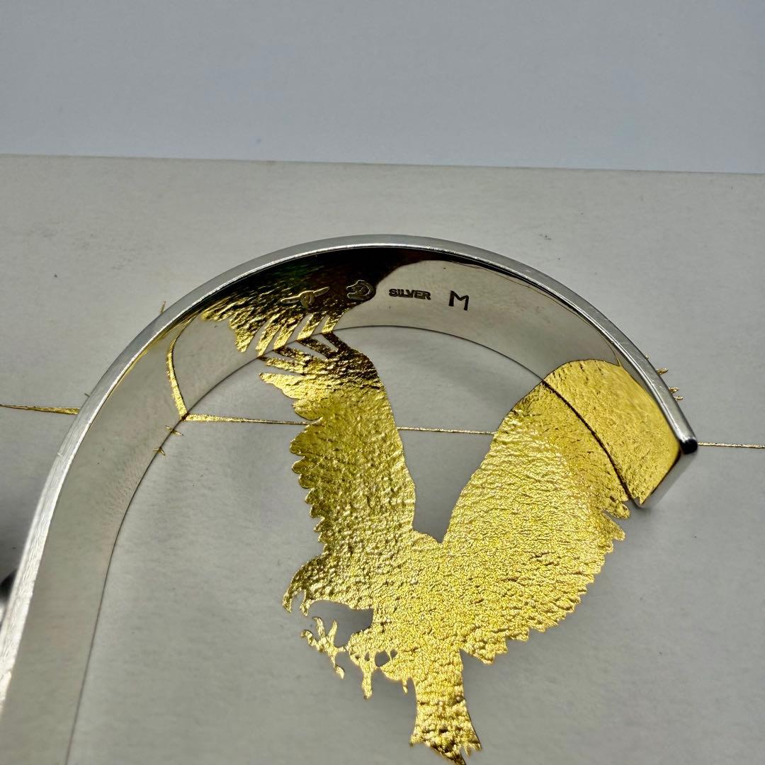 美品　タディ&キング　SVメタル付き平打ちバングル