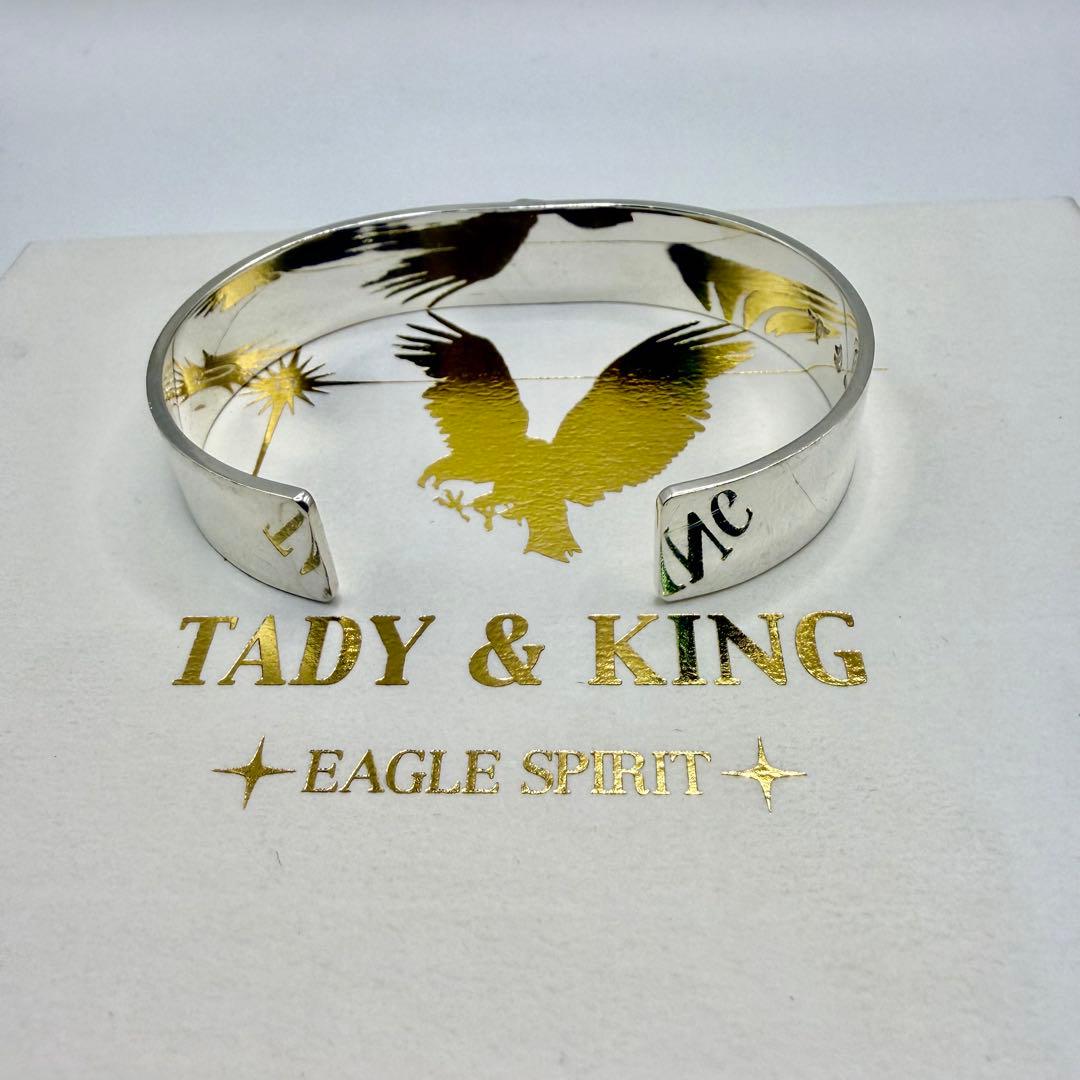 美品　タディ&キング　SVメタル付き平打ちバングル