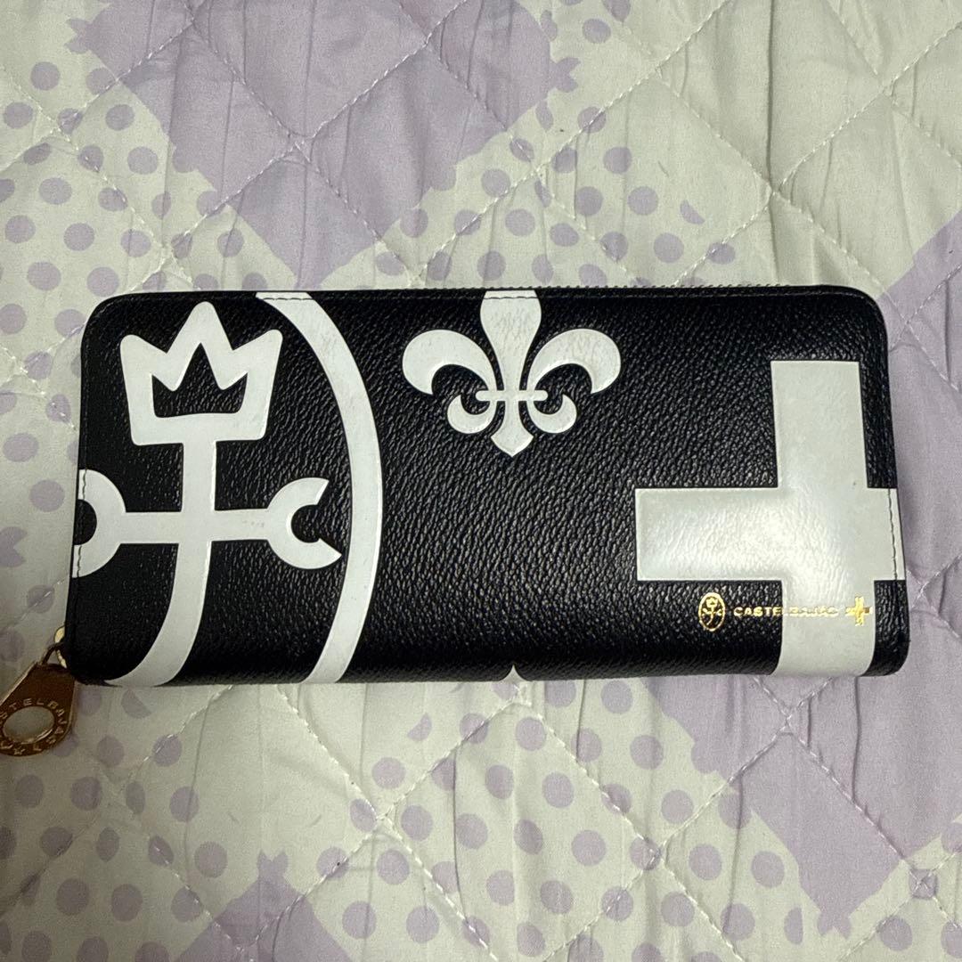 ロゴデザイン 長財布 黒