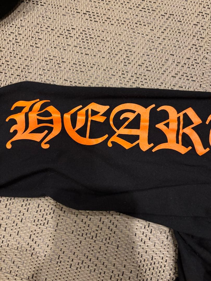 超美品 ハワイ購入 CHROME HEARTS ブラック オレンジ (L)ロンT