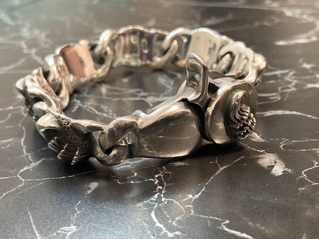 [53] Silver950 / クロウ 爪モチーフ ブレスレット ヴィンテージ