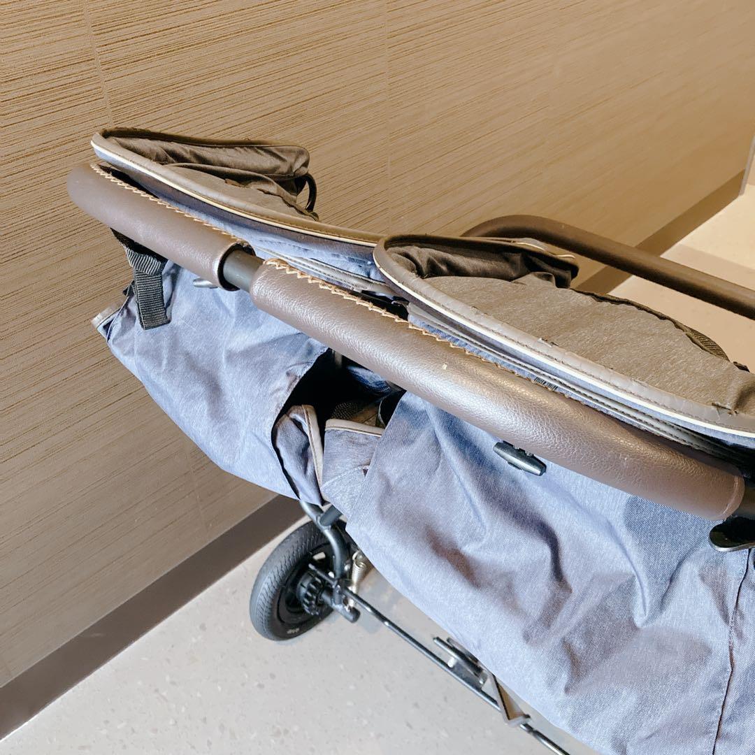 エアバギー ベビーカー ココダブル デニム ネイビー 双子 2人乗り