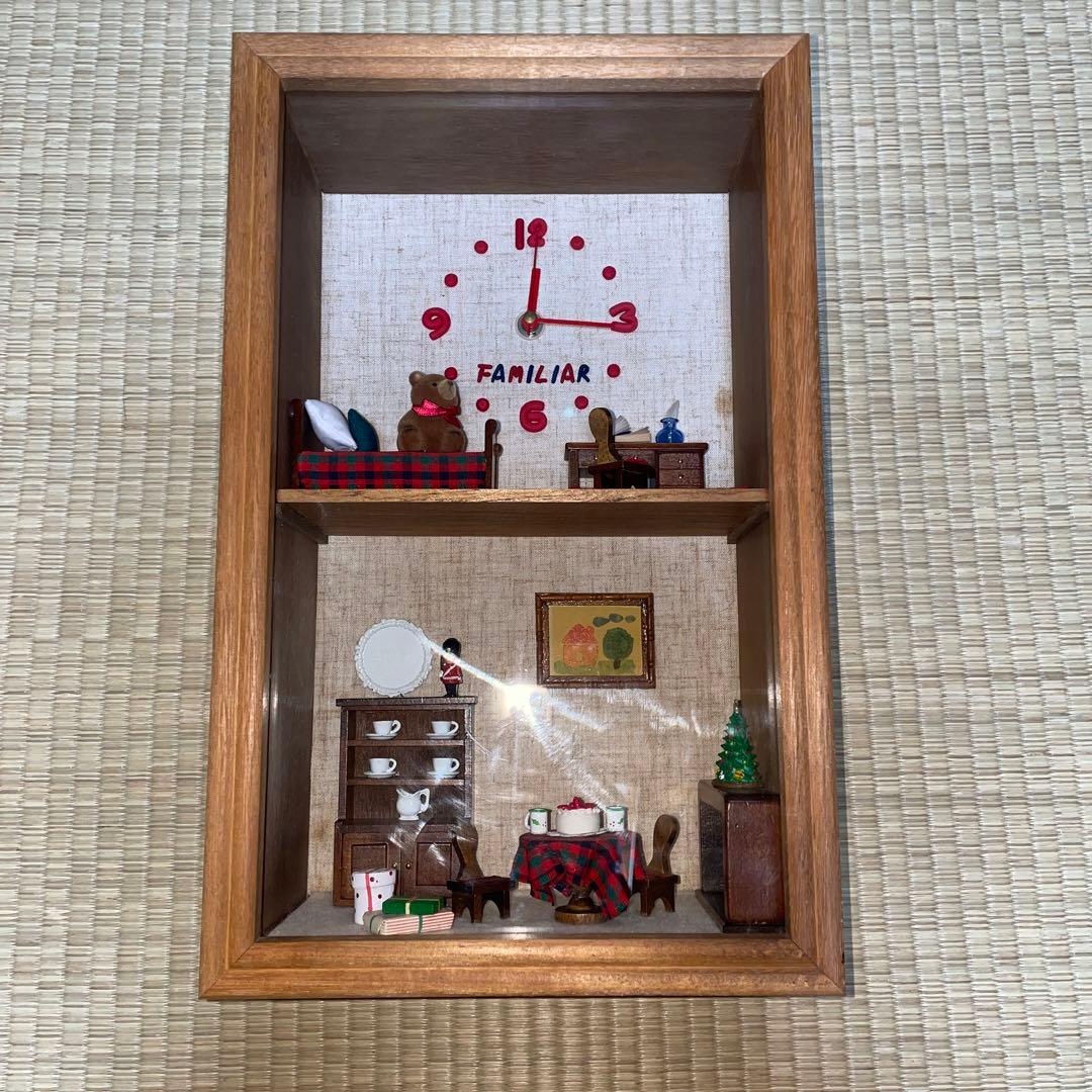 ファミリア　アンティーク　ミニチュア　ドールハウス　時計