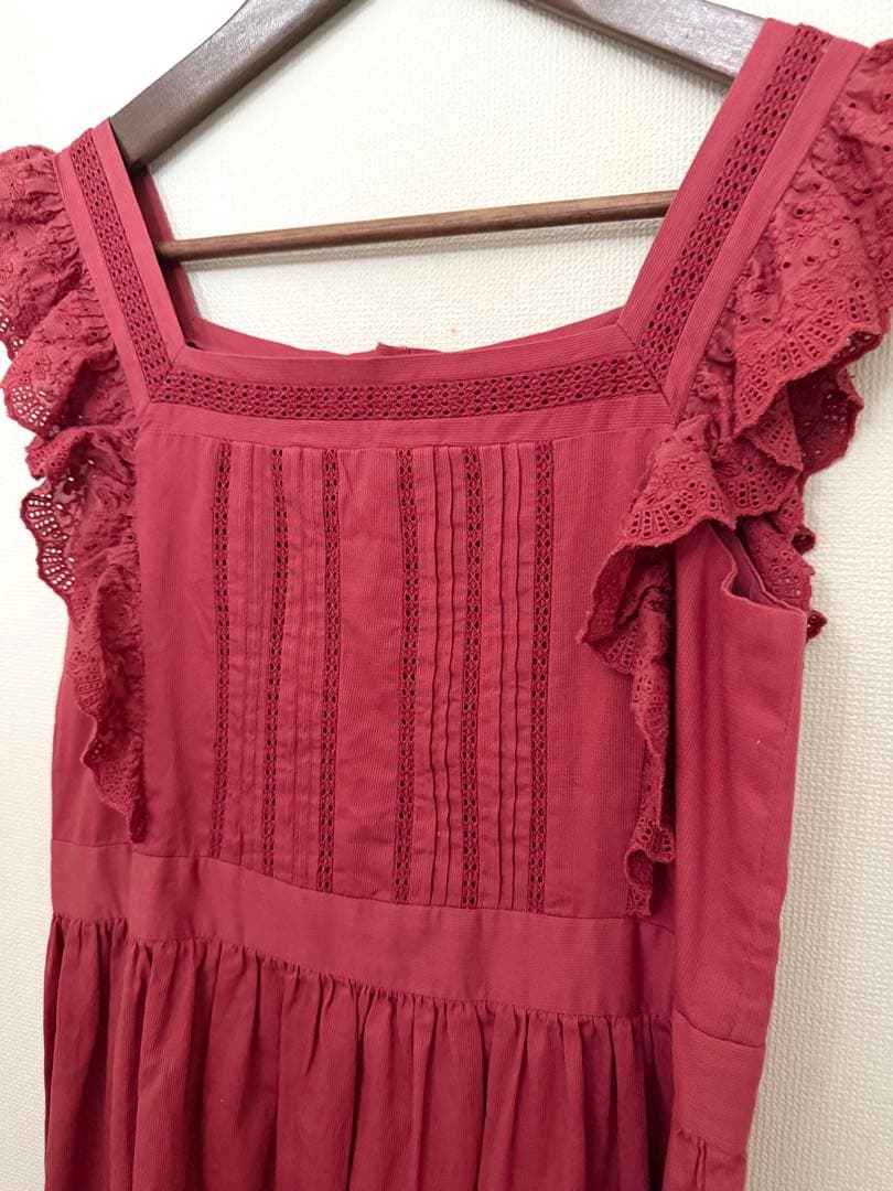 新品タグ付き　Bonpoint ボンポワン　レースフリルワンピース　14A