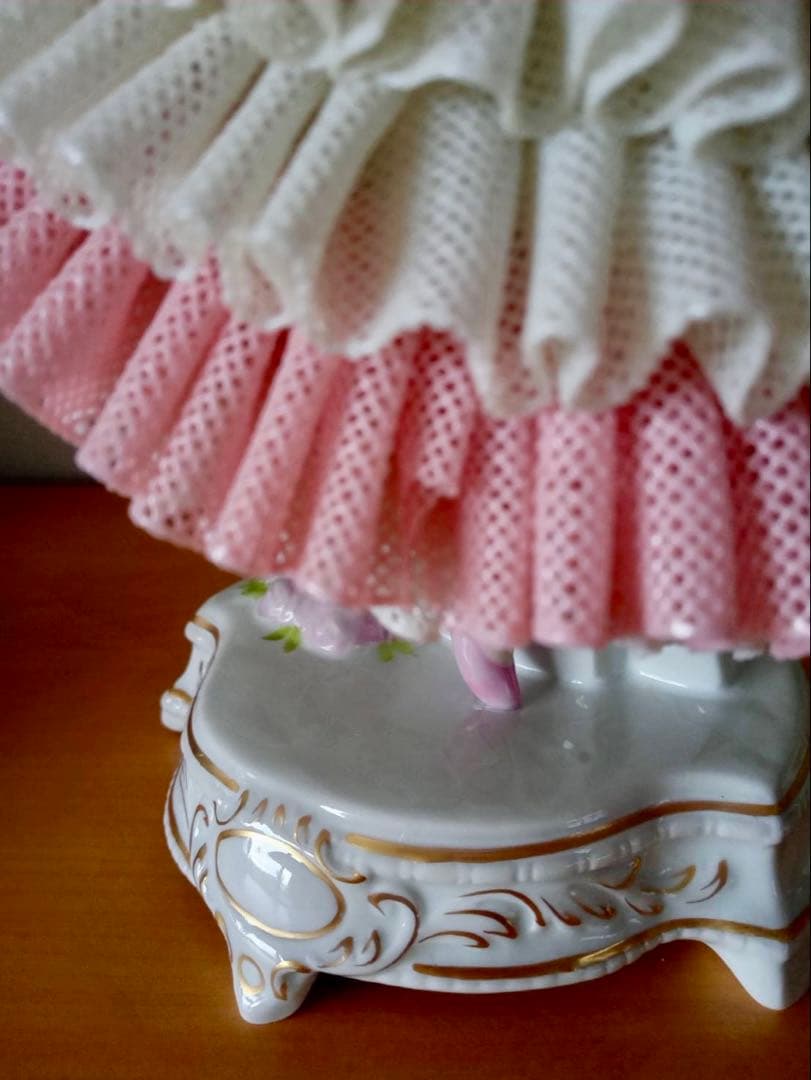 ジッツェンドルフ　フィギュリン　ドレスデン　レース人形　陶器人形　大き目