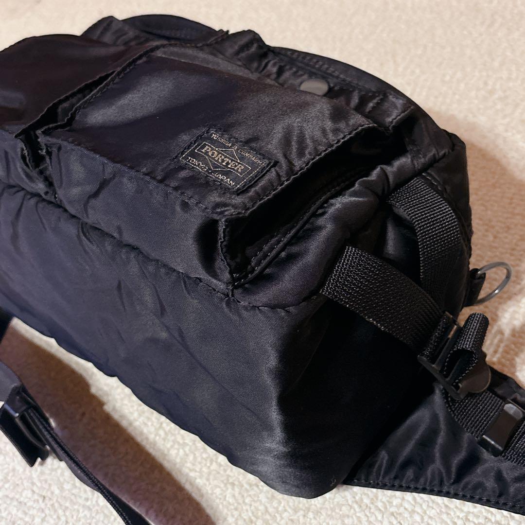 美品 PORTER ポーター タンカー ショルダー ボディバッグ 黒
