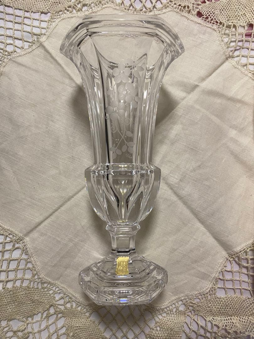 マイセンクリスタル　ゴブレット型フラワーベース(未使用、実家保管品)