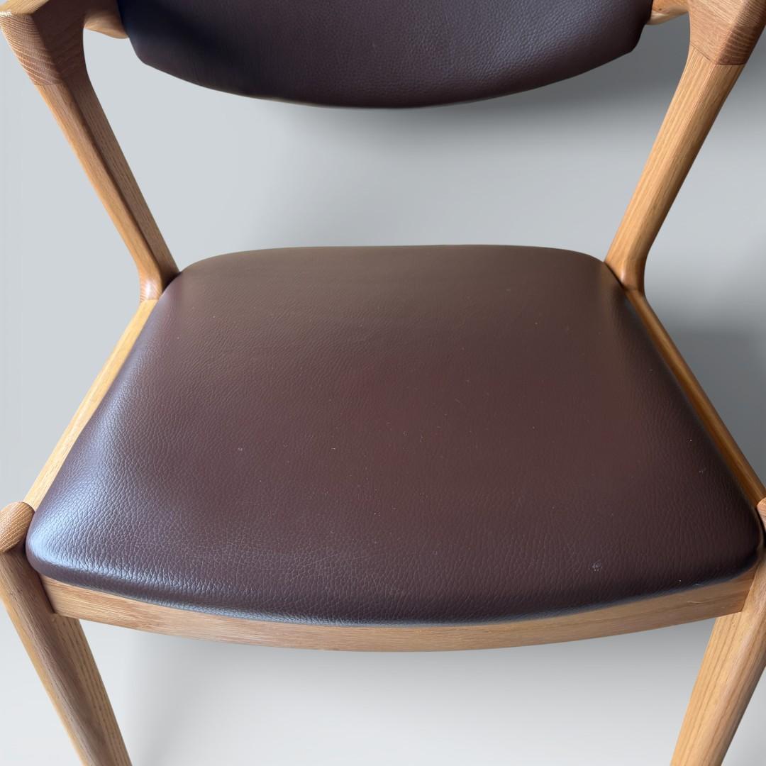 【最終価格】浜本工芸 ダイニングチェア 肘付き オーク材 無垢 高級家具 ①