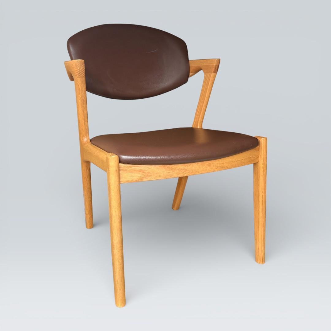 【最終価格】浜本工芸 ダイニングチェア 肘付き オーク材 無垢 高級家具 ①