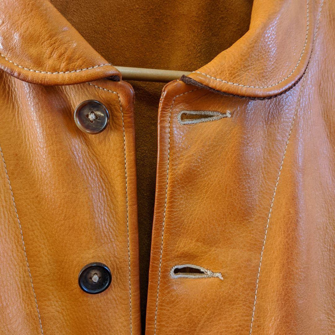 最終価格】ヌメ革ビンテージカウハイドコサックジャケット SIZE M