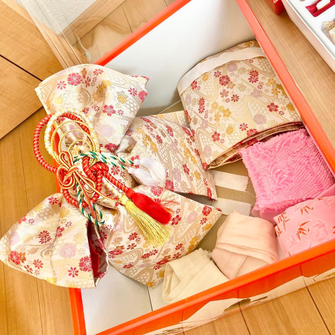 七五三７歳女の子♡花柄×黒♡着物襦袢小物セット sa