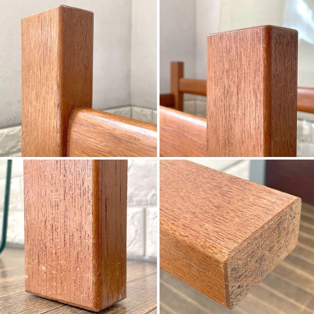 チーク材×ガラス センターテーブル ローテーブル 北欧 Vintage