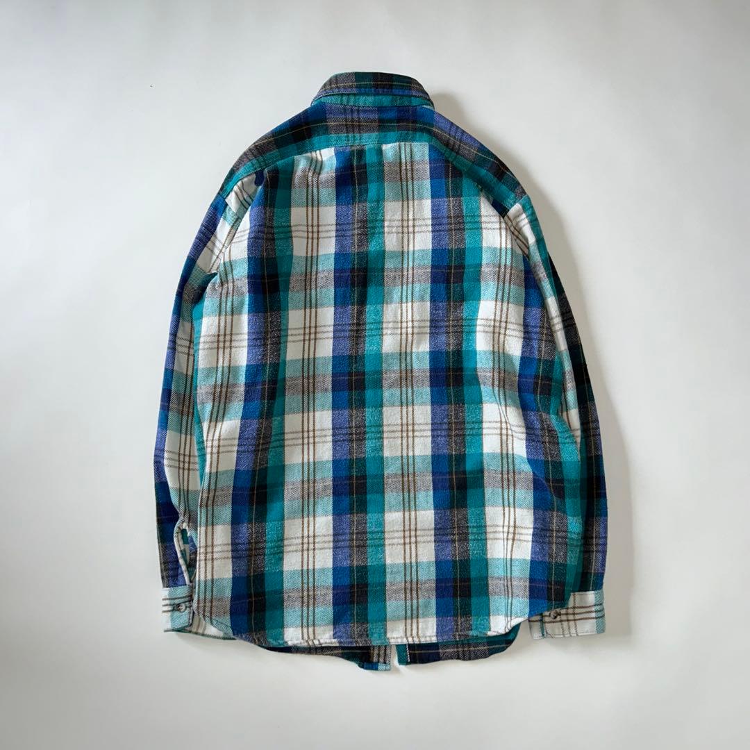 90s FIVE BROTHER USA製ヘビーフランネルシャツ チェック