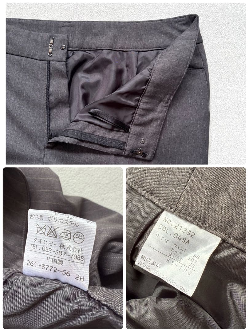 美品・19号・3ピース ✨KII タキヒヨー セットアップ スーツ ストライプ