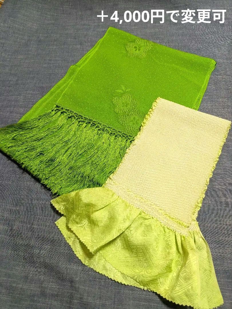 七五三　正絹　着物　鹿の子　総絞り　赤　白　７歳　フルセット