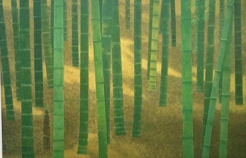 東山魁夷 『夏に入る』 複製画　豪華木製額付新品　日本画