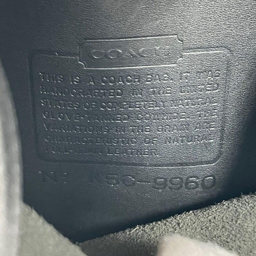 COACH オールドコーチ リュック グラブタンレザー ターンロック ブラック