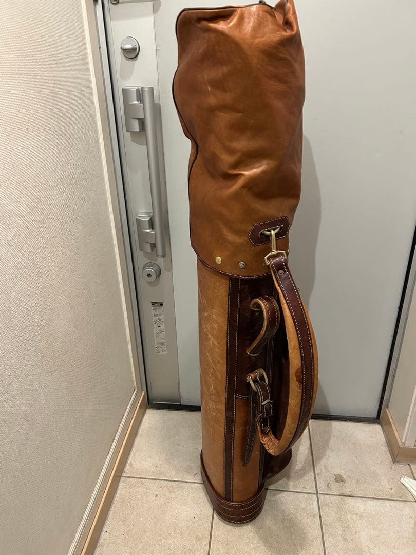 レザー ゴルフバッグ　ブラウン