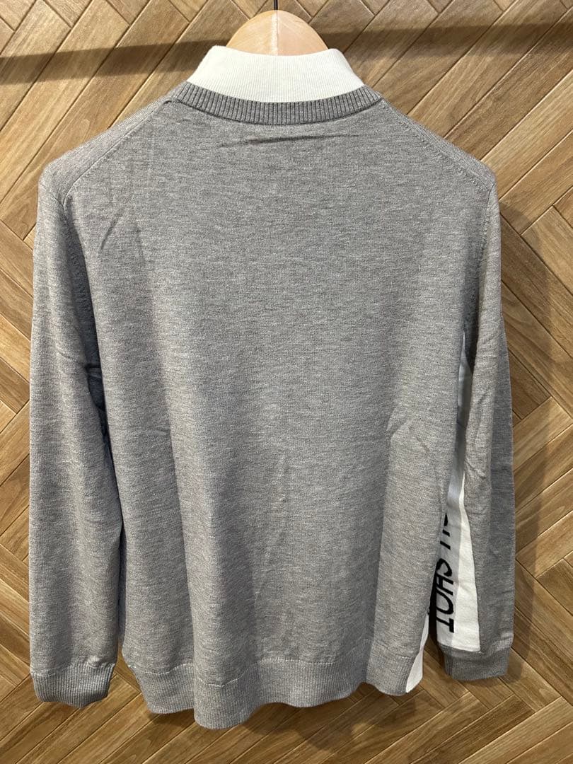 新品未使用新作G/FOREジーフォアメンズセーター裏地付きsizeLグレー