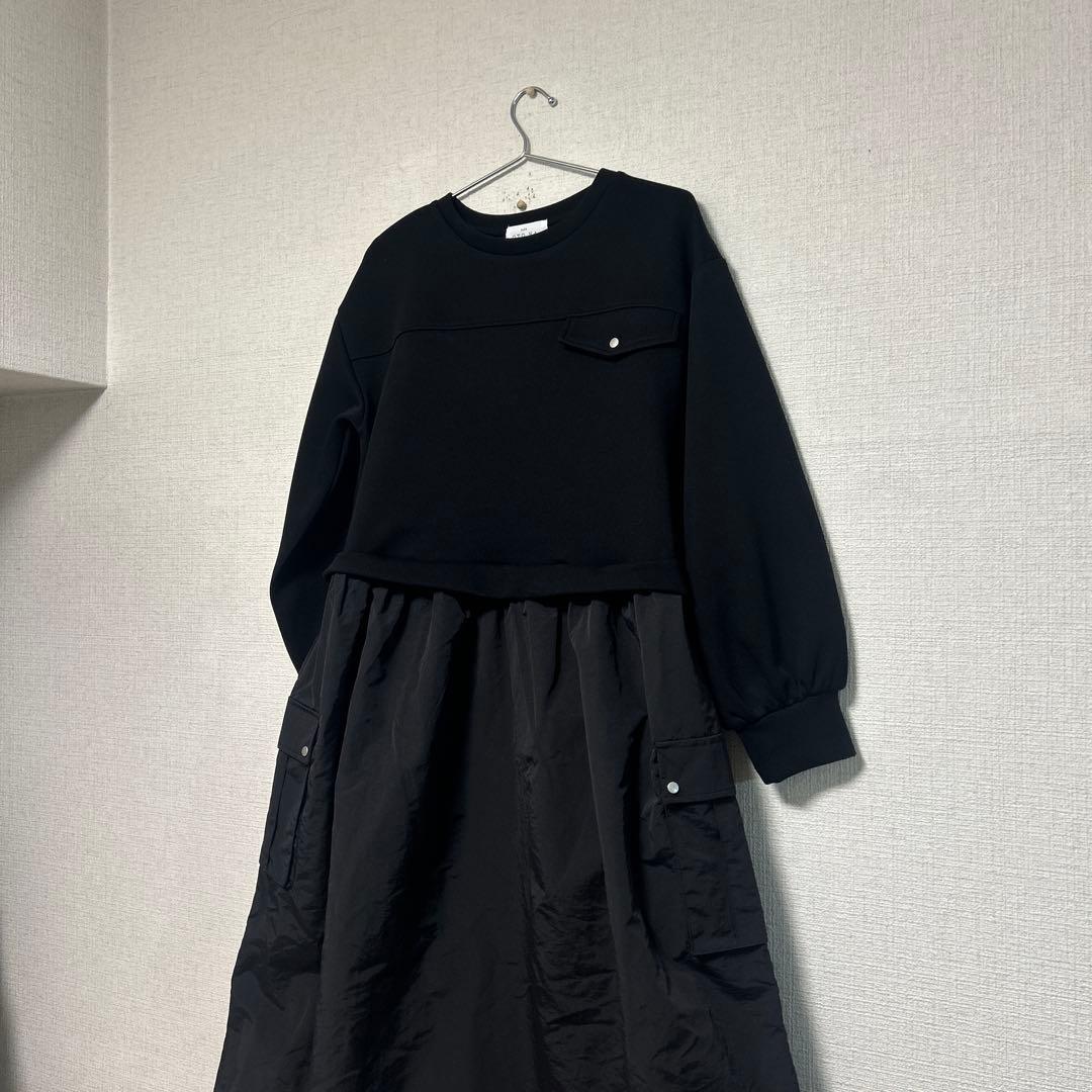 ★即売デザイン★ oto.ha 異素材ドッキング　ワンピース　ドレス　otoha