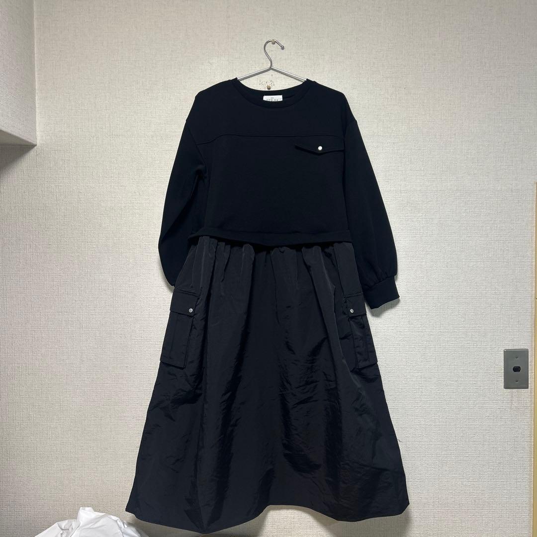 ★即売デザイン★ oto.ha 異素材ドッキング　ワンピース　ドレス　otoha