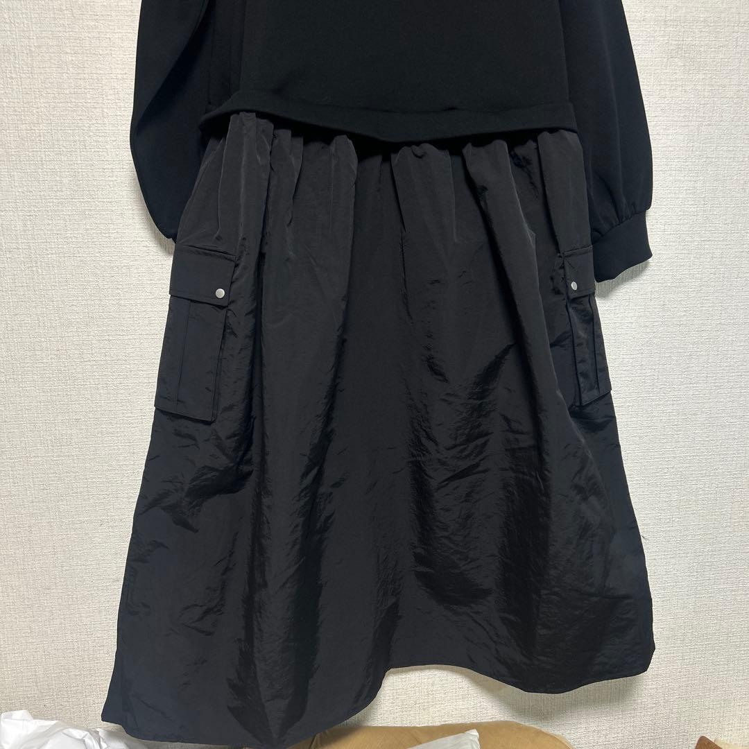 ★即売デザイン★ oto.ha 異素材ドッキング　ワンピース　ドレス　otoha