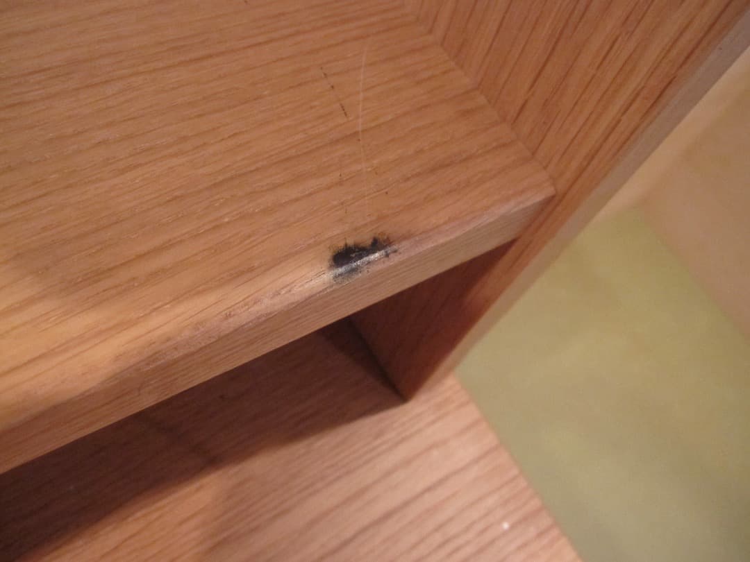 無印良品　オーク無垢材デスク 上棚付き 2引き出し 足元本棚