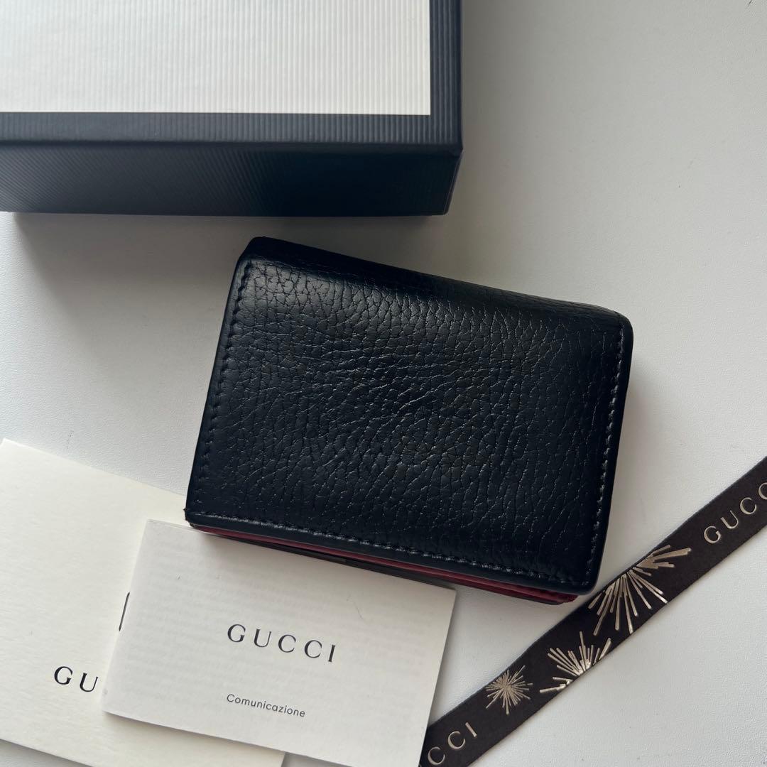110 美品 GUCCI グッチ マーモント 2つ折り財布