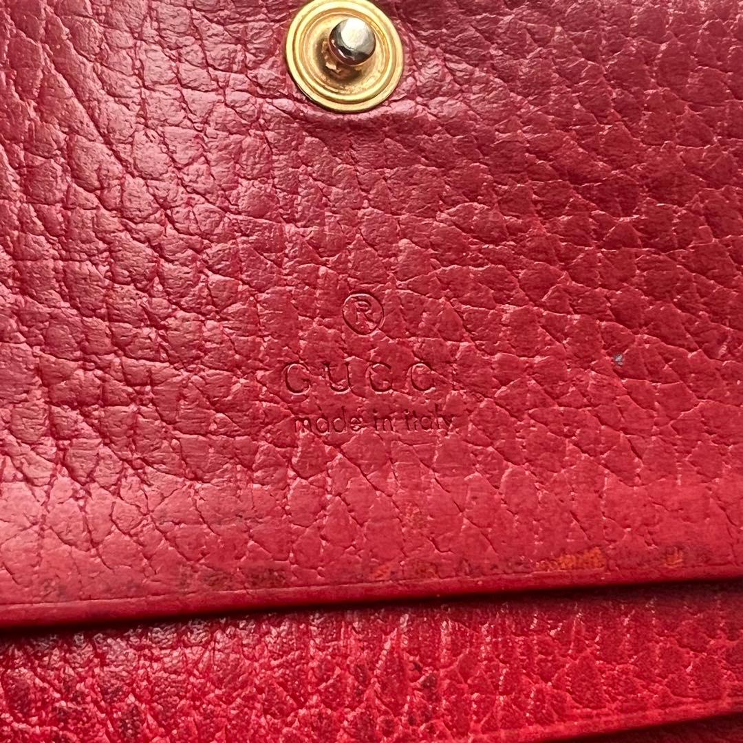 110 美品 GUCCI グッチ マーモント 2つ折り財布