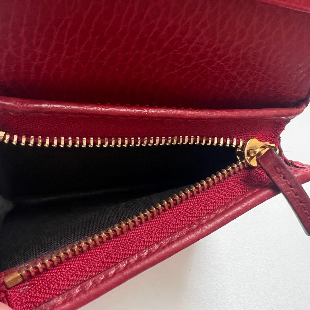 110 美品 GUCCI グッチ マーモント 2つ折り財布