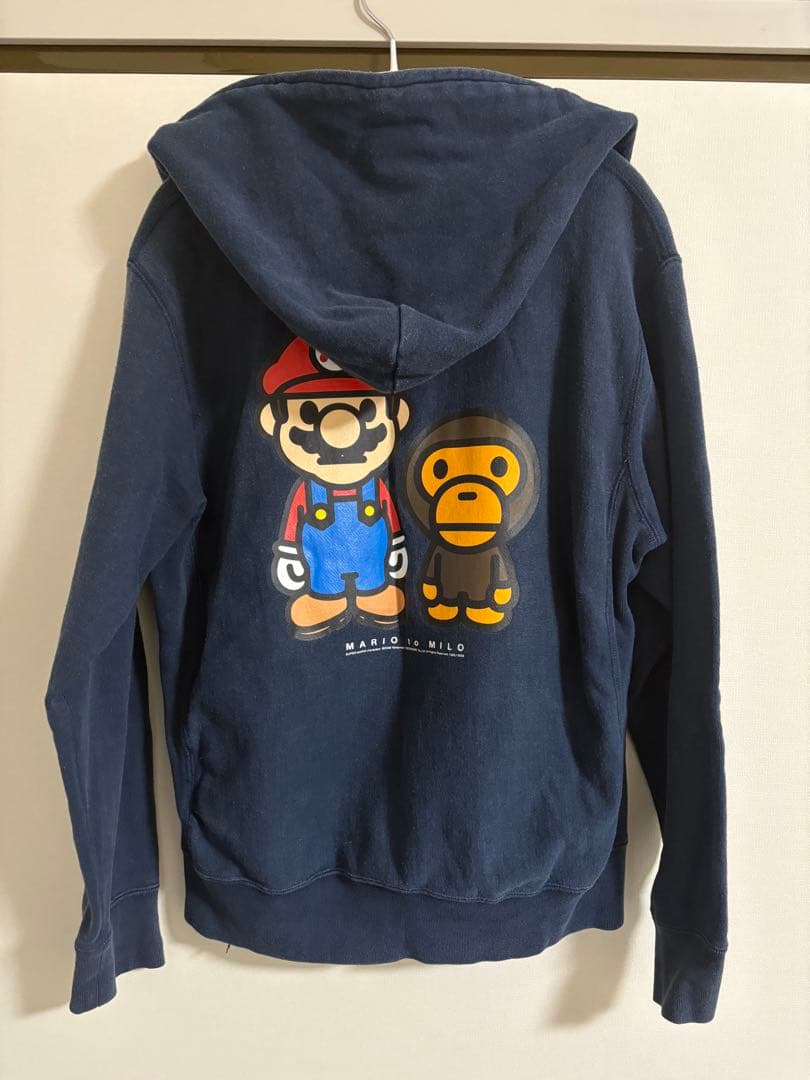 133-A BATHING APE classicsマリオ BAPE パーカー