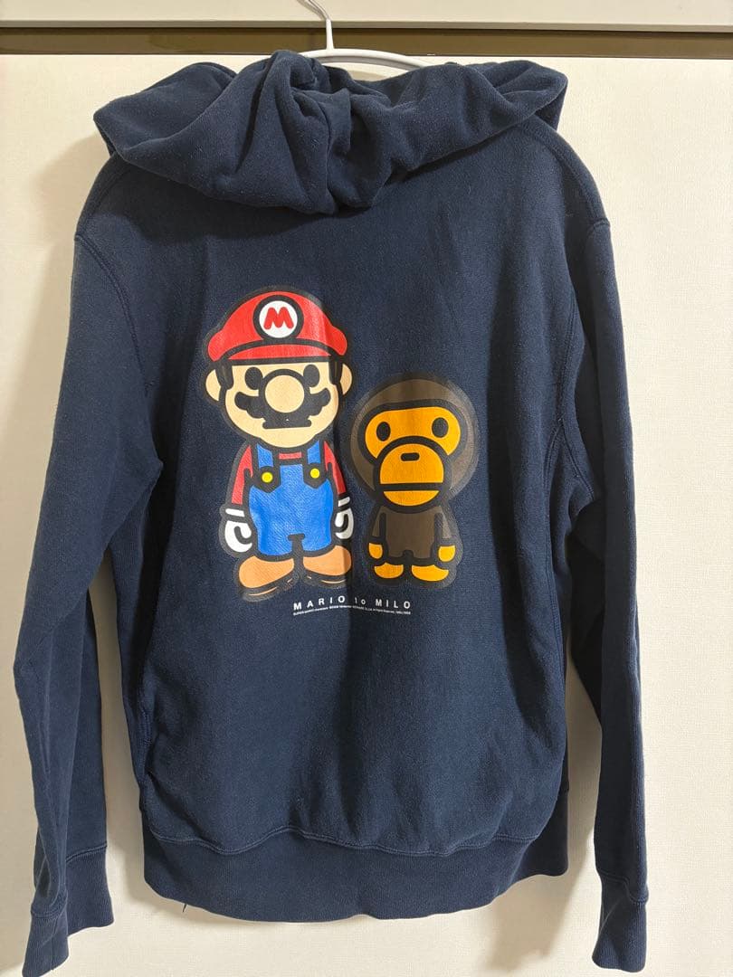 133-A BATHING APE classicsマリオ BAPE パーカー