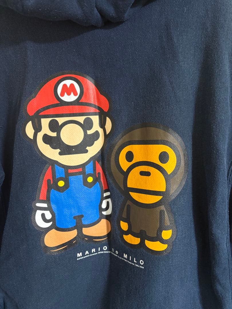 133-A BATHING APE classicsマリオ BAPE パーカー